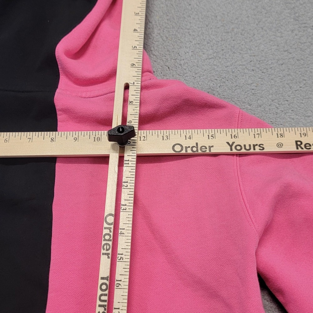 Teddy Fresh Hoodie Mens Unisex XS Pink Black Frenemies Split Colorblock Pullover - Picture 10 of 12